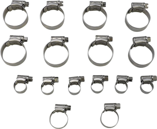Samco Sport Radiator Clamp Kit - Silver, Radiator Hose - CK HON-125