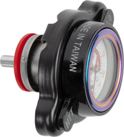 Moose Offroad Hard-parts Radiator Cap with Temperature Gauge - Black,  White - I15-5201B