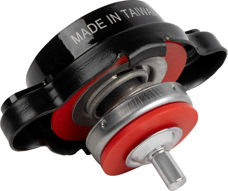 Moose Offroad Hard-parts Radiator Cap with Temperature Gauge - Black,  White - I15-5203B