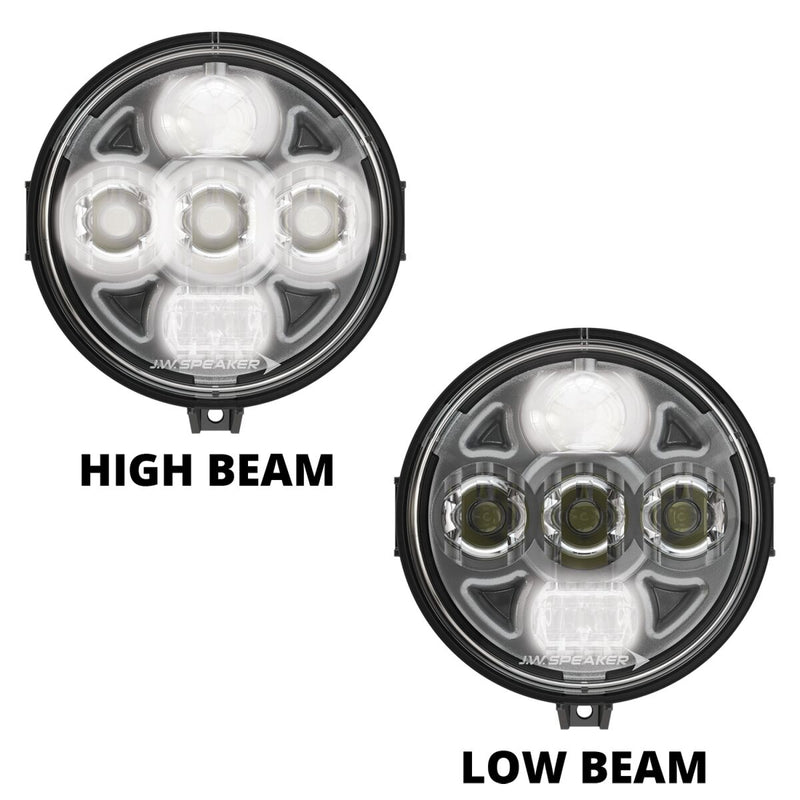 J.W. Speaker LED ATV and UTV Headlights - Model 8415 Evolution - Left and Right Front, High Beam, Low - 0551191
