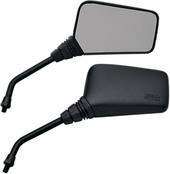 EMGO Roadhawk Mirror - Black,  Powder-Coated - Side View