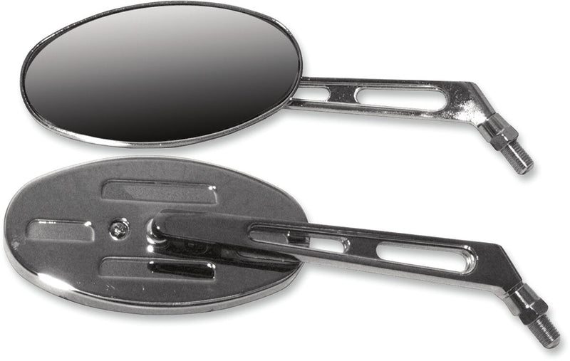 EMGO Billet Mirror - Chrome,  Silver - Side View - 20-26305