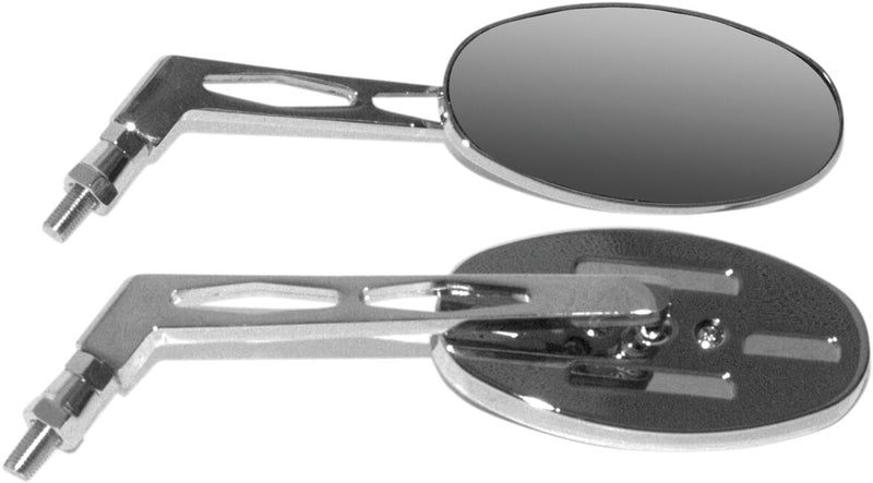EMGO Billet Mirror - Chrome,  Silver - Side View - 20-26307