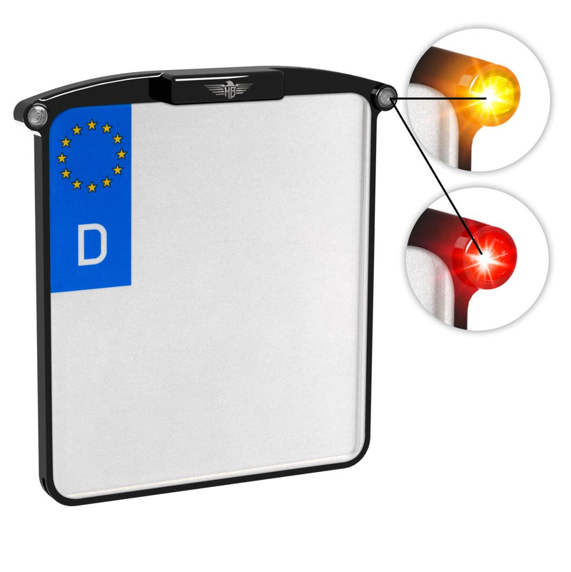 Heinz Bikes License Plate Holder 3-in-1 for EU Countries - HBKZN-MB-3TS-F
