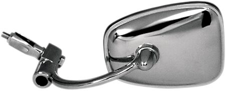 EMGO Bar End Mirror - Chrome,  Silver - Side View
