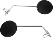 EMGO Universal Clamp-On Mirror - Black,  Chrome,  Silver - Side View