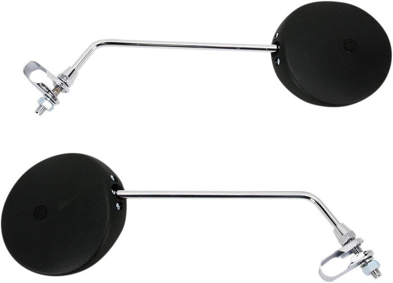 EMGO Universal Clamp-On Mirror - Black,  Chrome,  Silver - Side View