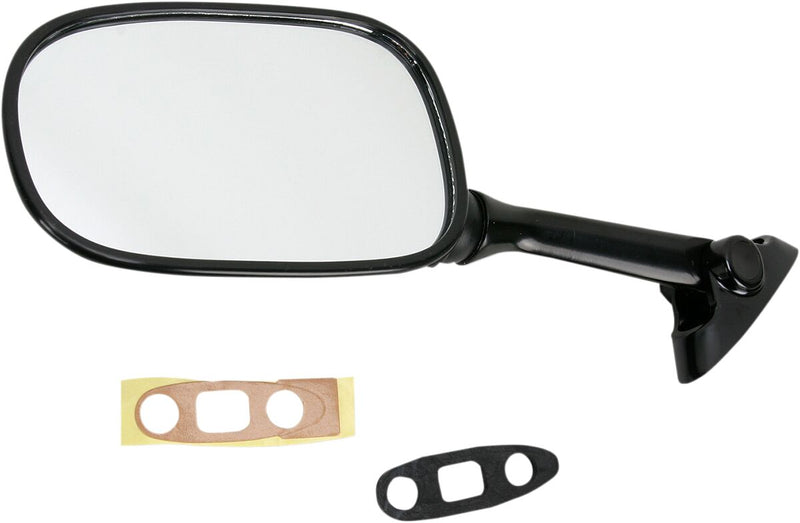 EMGO OEM-Style Replacement Mirror - Black,  Matte - Side View - 20-69722