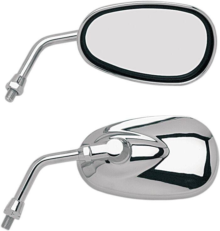 EMGO 'Lil' Cruiser Mirror - Chrome,  Silver - Side View - 20-86836