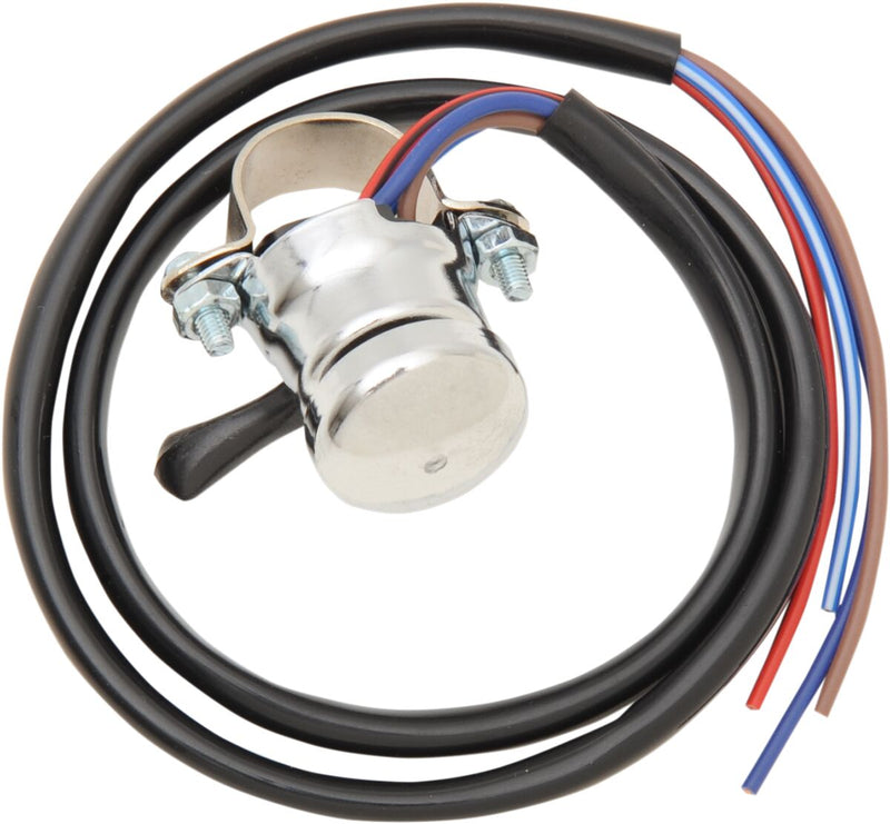 EMGO Lucas Replica Horn/Hi-Low Beam Switch w/Clamp - Chrome - High/Low,  Horn