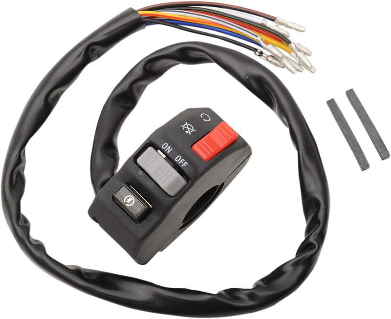 EMGO Universal Right-Side Handlebar Switch - Black,  Grey,  Red