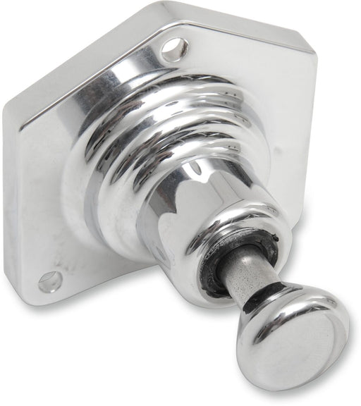 Terry Components Solenoid End Cover with Starter Button - Chrome - 550003