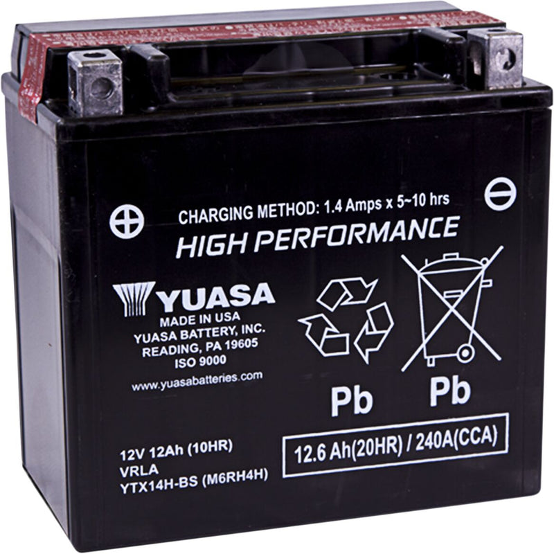 Yuasa High Performance AGM Maintenance-Free Battery - YTX - AGM Maintenance Free - YTX14H-BS(CP)