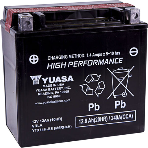 Yuasa High Performance AGM Maintenance-Free Battery - YTX - AGM Maintenance Free - YTX14H-BS(CP)