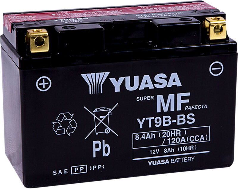 Yuasa AGM Maintenance-Free Battery - YTX - Black - AGM Maintenance Free - YT9B-BS(CP)