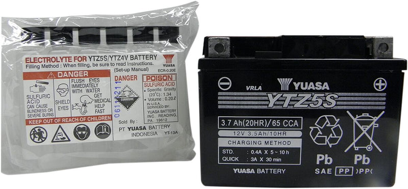Yuasa AGM Maintenance-Free Battery - YTZ - Black - AGM Maintenance Free