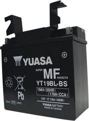 Yuasa AGM Maintenance-Free Battery - YTX - Black - AGM Maintenance Free - YT19BL-BS(CP)