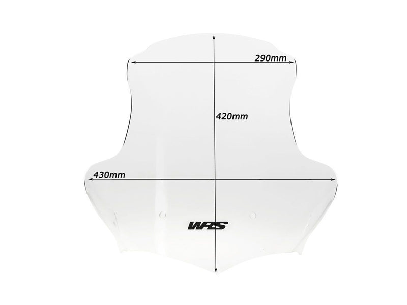 WRS Windscreen - Clear, Naked Bike - BM015T