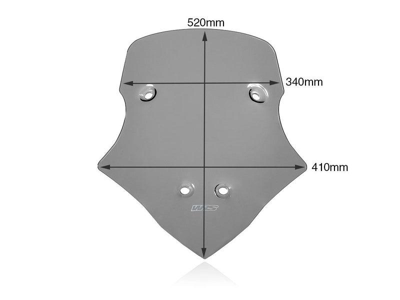 WRS Windscreen - Smoke, Dual Purpose - DU017F