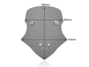 WRS Windscreen - Smoke, Dual Purpose - DU016F