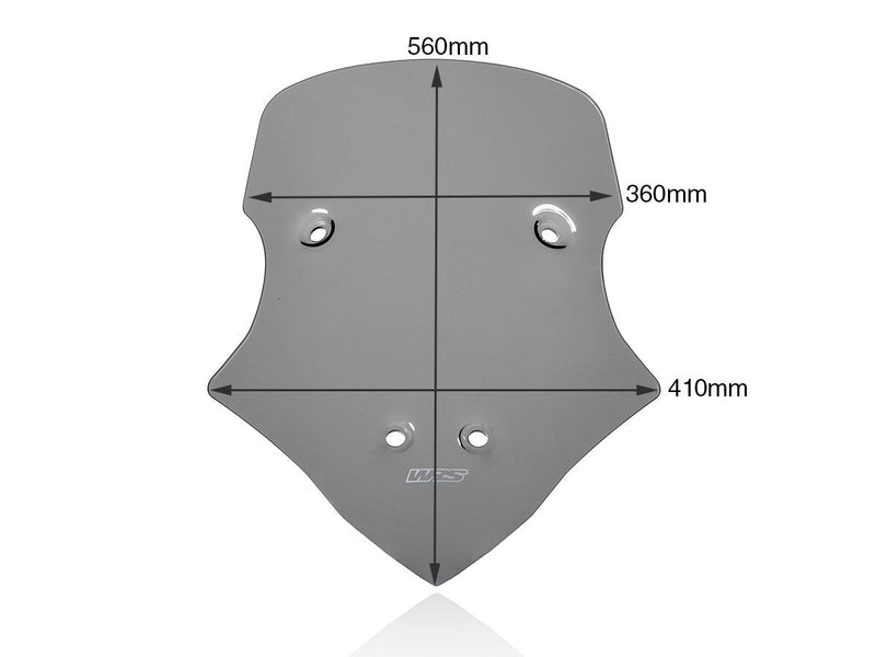 WRS Windscreen - Smoke, Dual Purpose - DU016F