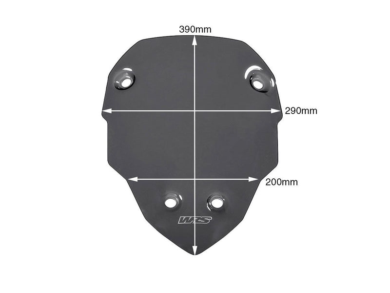 WRS Windscreen - Dark Smoke, Dual Purpose - DU018FS