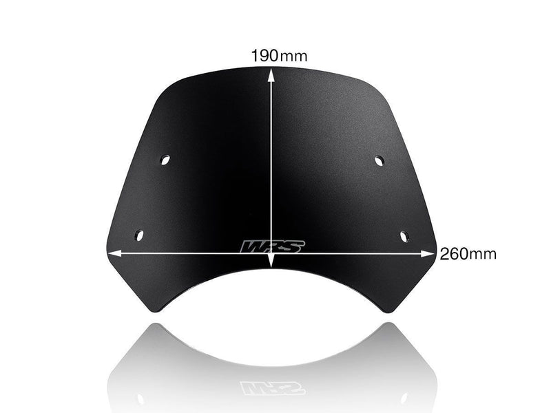 WRS Windscreen - Black, Matte, Naked Bike - BE006NO