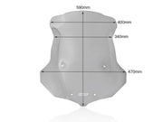 WRS Windscreen - Smoke, Dual Purpose - TR002F