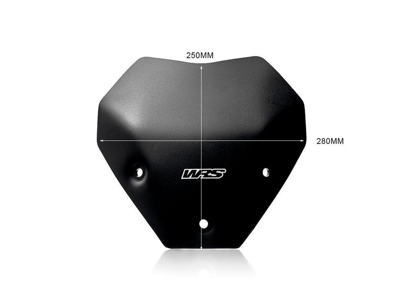 WRS Windscreen - Black, Matte, Naked Bike - BM077NO