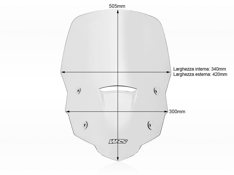 WRS Windscreen - Clear, Dual Purpose - HO061T