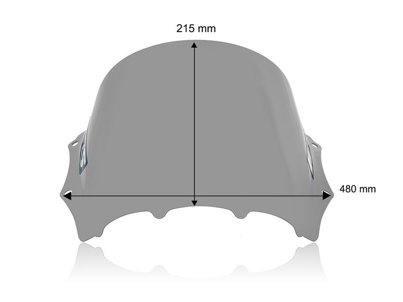WRS Windscreen - Smoke, Sport Bike - BM100F