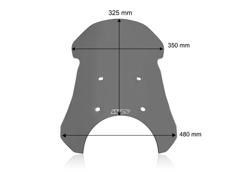 WRS Windscreen - Dark Smoke, Dual Purpose - RE002FS