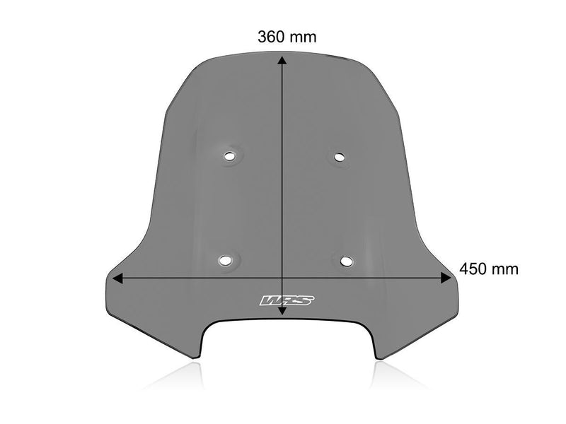 WRS Windscreen Touring CF Moto - Dark Smoke, Windshield