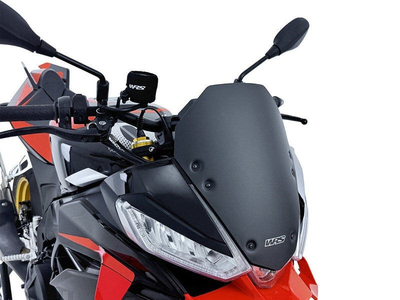 WRS Windscreen Sport Tuono V4 - Black, Matte, Windshield