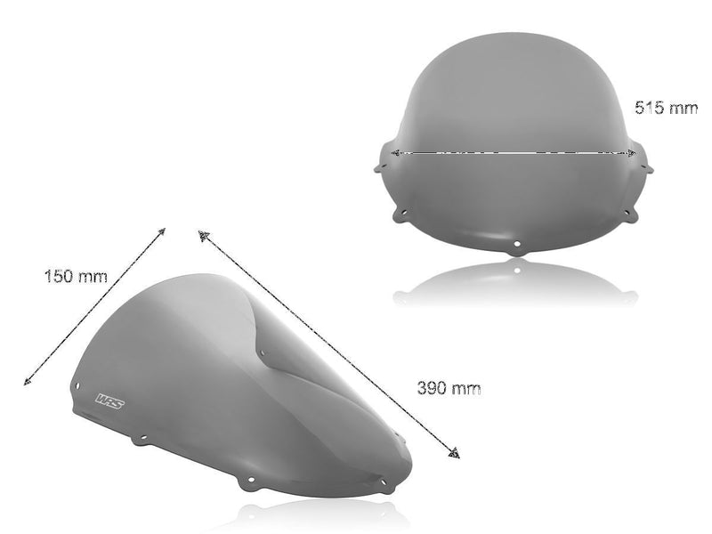 WRS Windscreen Race RS125 - Dark Smoke, Windshield