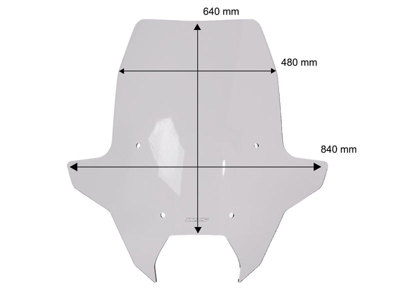 WRS Windscreen Caponord BMW R1300RT - Smoke, Windshield