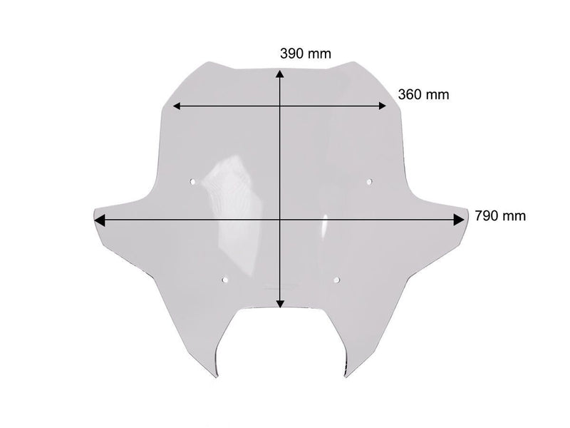 WRS Windscreen Sport BMW R1300RT - Dark Smoke, Windshield