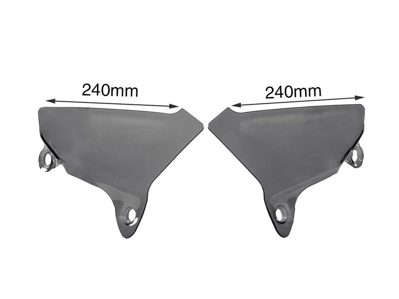 WRS Pair Side Deflector - Dark Smoke, Dual Purpose - DU019FS