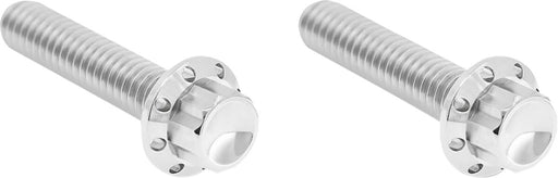 Arlen Ness Transmission Side Cover Titanium 12-Point Bolt Cover - Polished, Silver, 12-Point, Flange