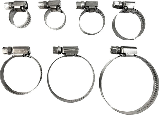 Parts Unlimited Embossed Stainless Steel Hose Clamps - Silver - T03-6251-10