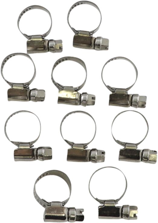 Parts Unlimited Embossed Stainless Steel Hose Clamps - Silver - T03-6252-10