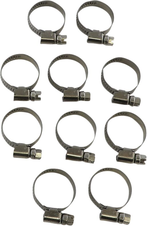Parts Unlimited Embossed Stainless Steel Hose Clamps - Silver - T03-6254-10