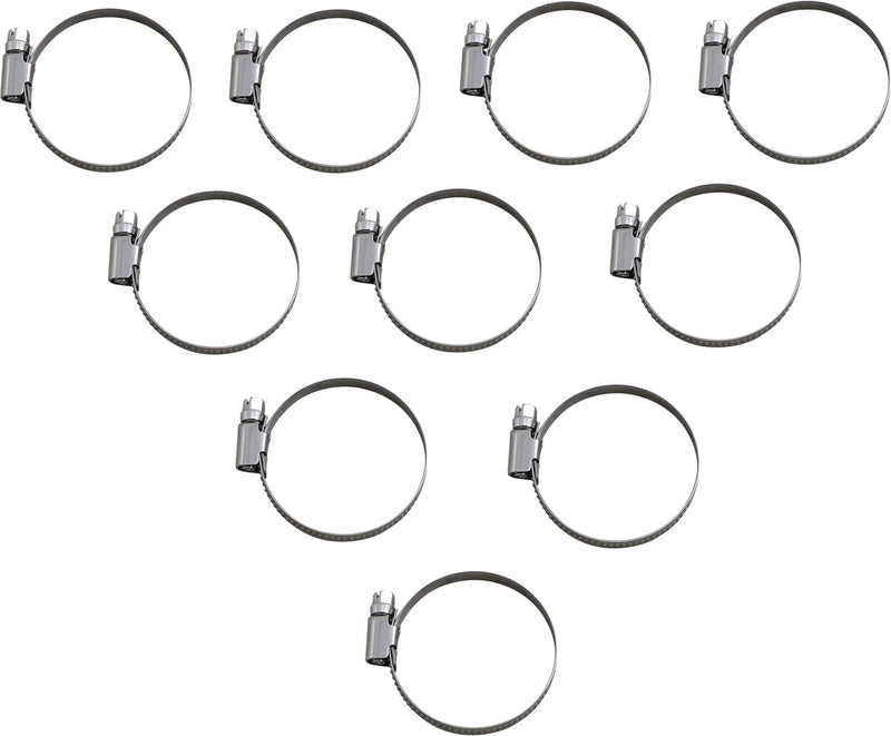 Parts Unlimited Embossed Stainless Steel Hose Clamps - Silver - T03-6257-10