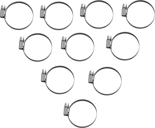 Parts Unlimited Embossed Stainless Steel Hose Clamps - Silver - T03-6257-10