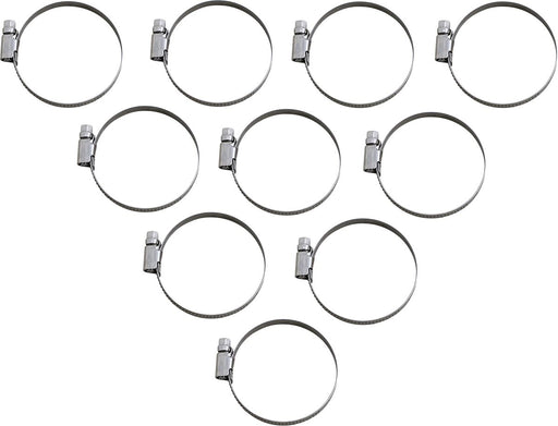 Parts Unlimited Embossed Stainless Steel Hose Clamps - Silver - T03-6258-10