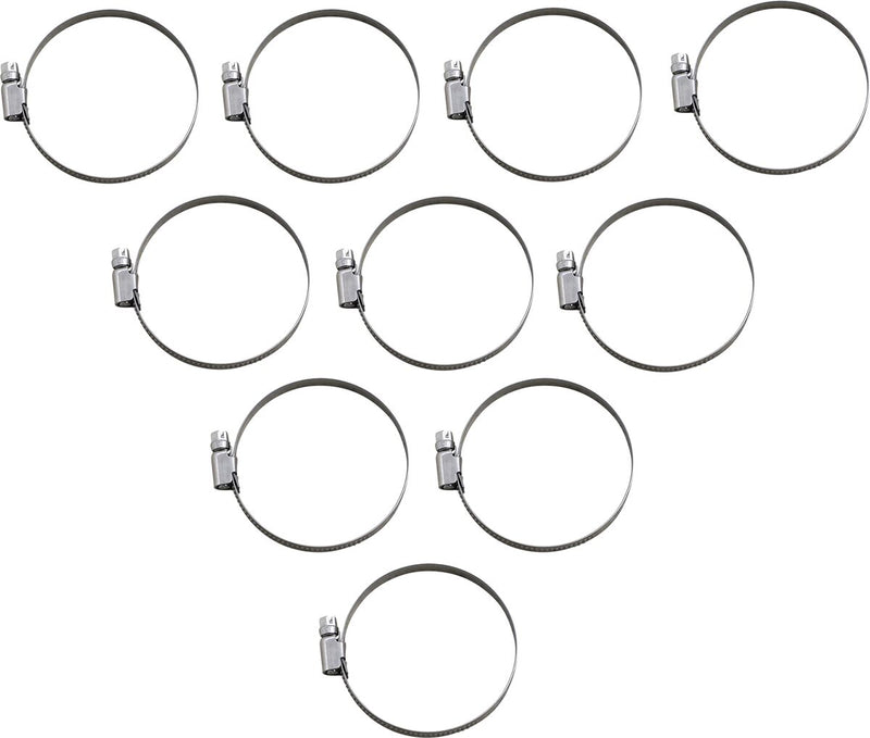 Parts Unlimited Embossed Stainless Steel Hose Clamps - Silver - T03-6259-10
