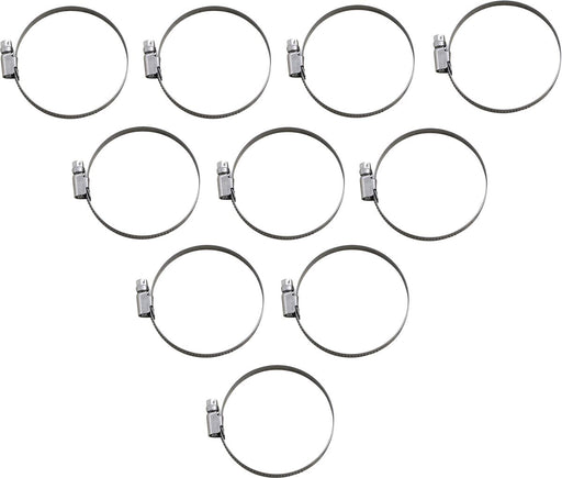 Parts Unlimited Embossed Stainless Steel Hose Clamps - Silver - T03-6259-10