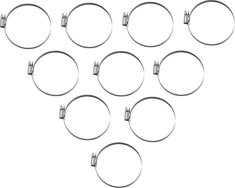 Parts Unlimited Embossed Stainless Steel Hose Clamps - Silver - T03-6260-10