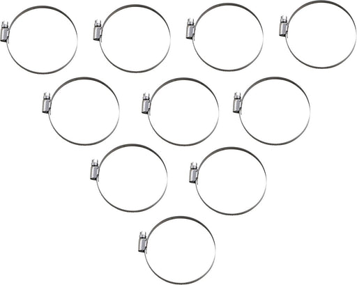 Parts Unlimited Embossed Stainless Steel Hose Clamps - Silver - T03-6260-10