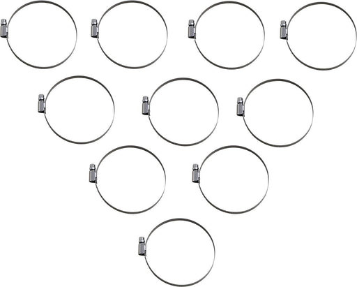 Parts Unlimited Embossed Stainless Steel Hose Clamps - Silver - T03-6261-10